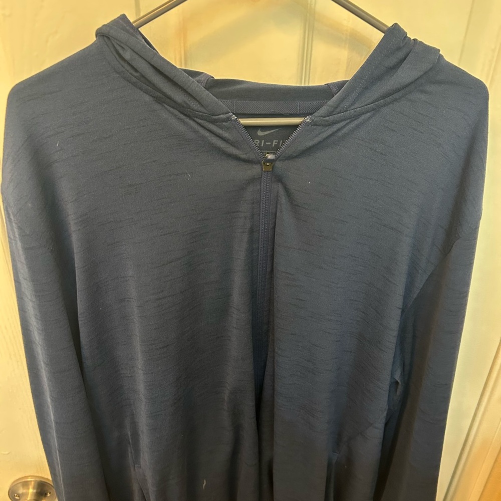 Nike Blue Dri-FIT Zip-Up Hoodie SIZE XL